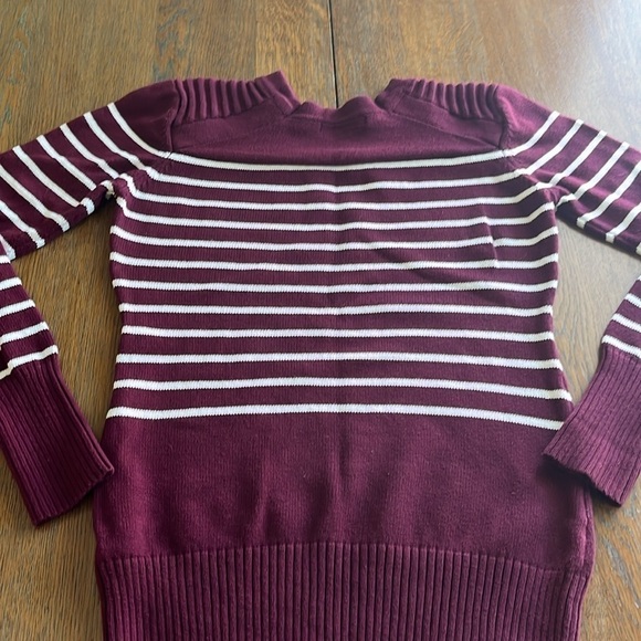 Patty Boutik Sweater Stripe Button Detail Size XL Long Sleeves Ribbed Shoulder - Picture 16 of 16